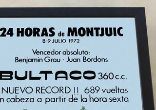 Bultaco Vence las 24H de 1972 ● Cuadro de 45x33 cm