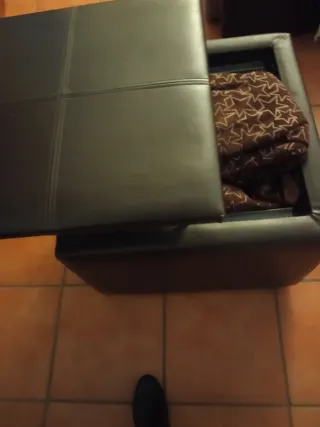 Puf/Reposapiés Marrón