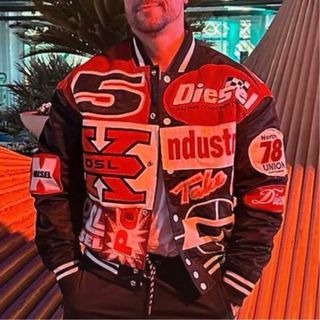 Chaqueta Bomber Diesel con parches