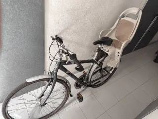 Bicicleta Trek con silla para niño