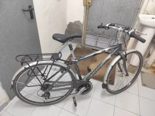 Bicicleta Trek con silla para niño