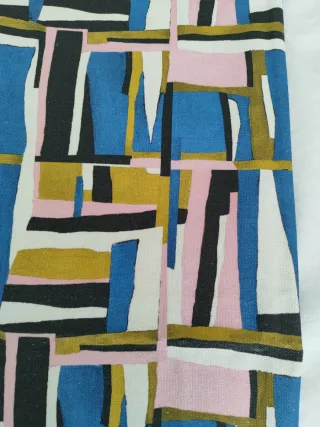 Tela francesa Algodón Grueso Diseño Cúbico