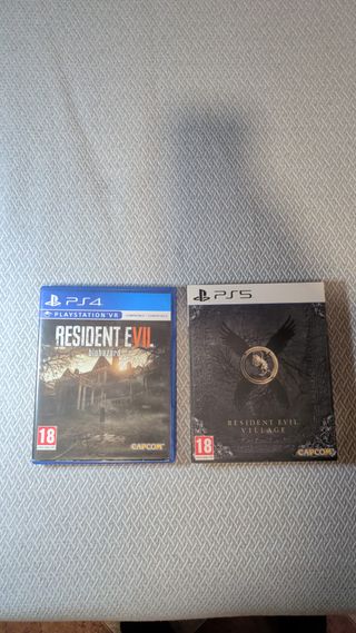 Pacchetto Resident Evil 7 PS4 + Village PS5 Steelbook