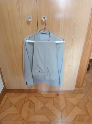 Traje de boda caballero azul/gris