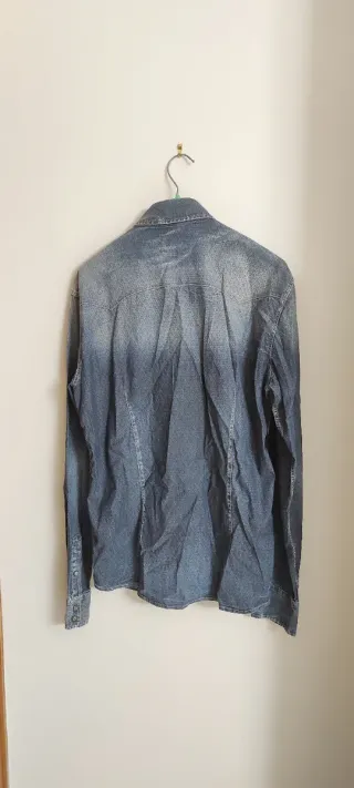 Camicia jeans uomo Gas blu