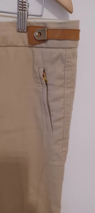 Pantalón mujer Massimo Dutti beige