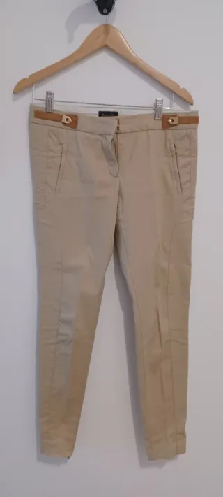Pantalón mujer Massimo Dutti beige