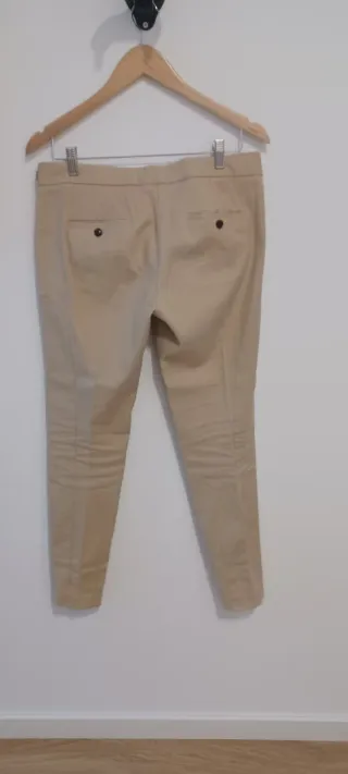 Pantalón mujer Massimo Dutti beige