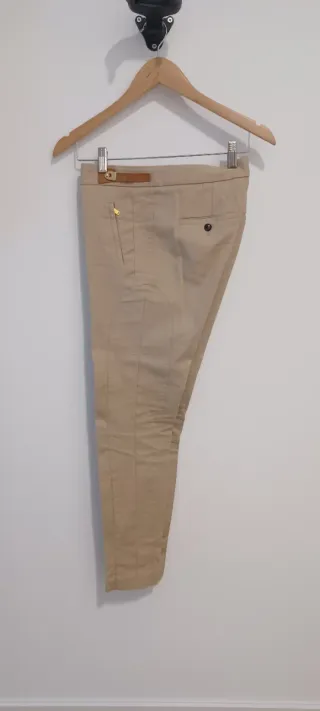 Pantalón mujer Massimo Dutti beige