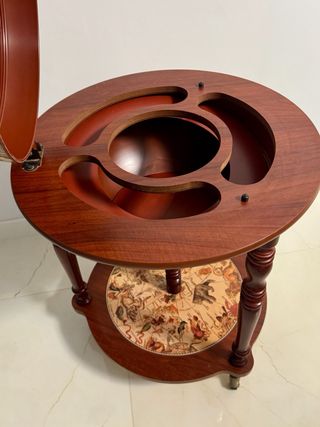 Mueble Bar Globo Antiguo con Ruedas