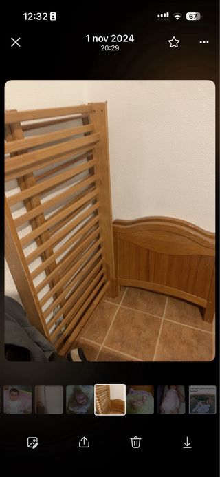 Cuna convertible madera maciza 140x70