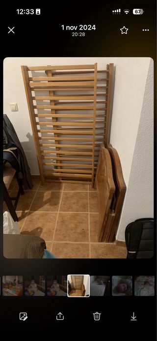 Cuna convertible madera maciza 140x70