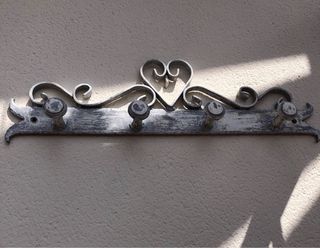 Perchero pared de hierro forjado