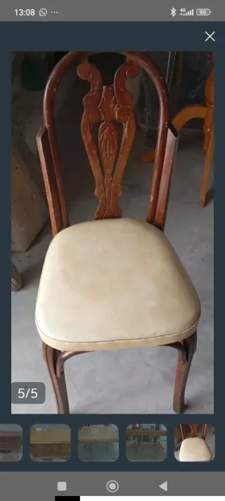 Mesa comedor y 6 sillas de madera