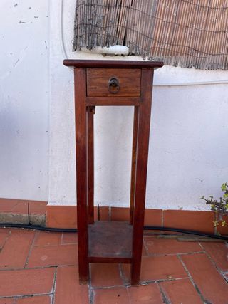 Mesita auxiliar madera con cajón