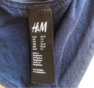 Lote 9 pañuelos H&M unisex 19x19cm