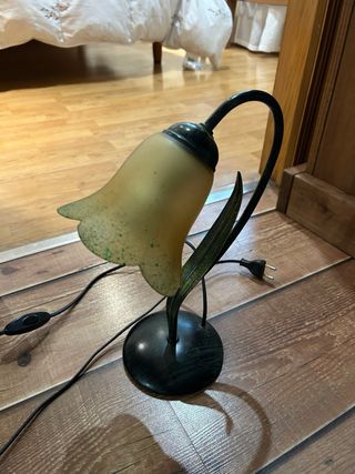 Lámpara de mesa cristal y metal