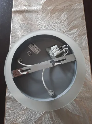 Lámpara de techo cristal y metal