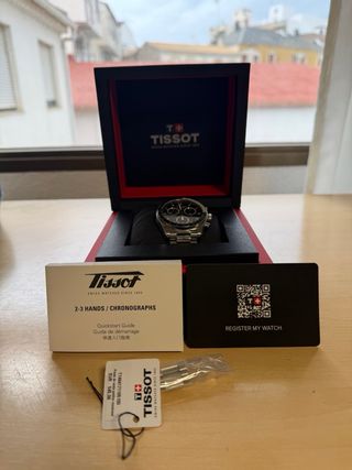 Reloj Tissot PR516 Cronógrafo Negro/Plateado