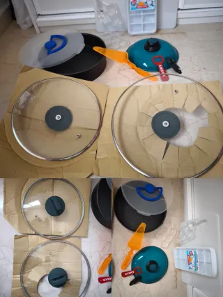 Lote 2 tapas vidrio sin estrenar + regalo