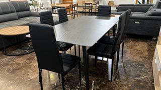 MESA DE COMEDOR!! moderna gris y negra