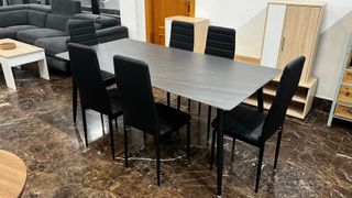 MESA DE COMEDOR!! moderna gris y negra