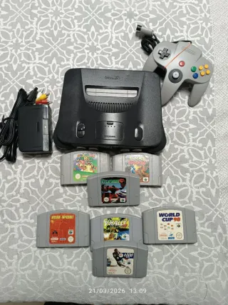 Nintendo N64 + 7 Juegos. Clásicos. Super Mario.