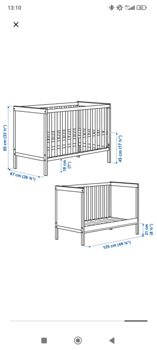 Cuna IKEA Sundvik Blanca