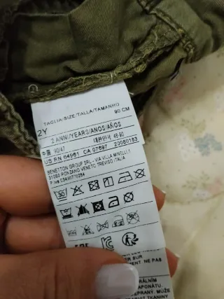 Shorts Benetton bimbo verde