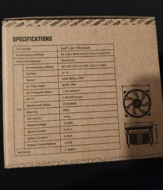 Disipador Cooler Master i50 LGA1700 Intel