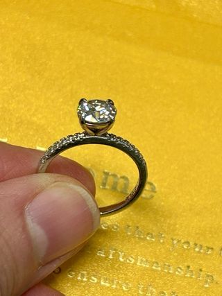 Anillo Moissanita Auténtica Talla 17.3mm Certifica