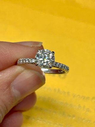 Anillo Moissanita Auténtica Talla 17.3mm Certifica