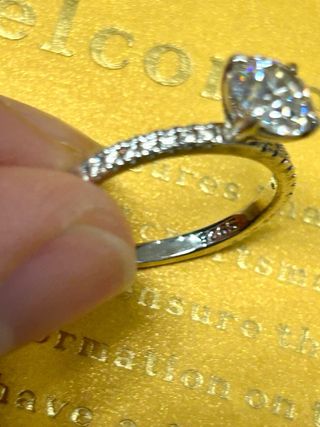 Anillo Moissanita Auténtica Talla 17.3mm Certifica
