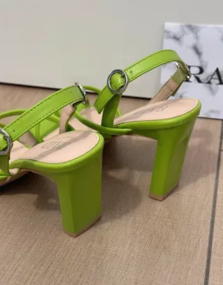 Sandali RAID tacco verde fluo