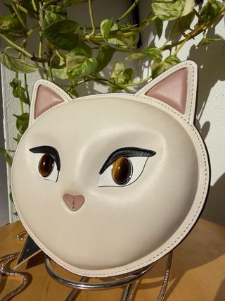 Bolso Cara Gato Kate Spade Beige y Rosa