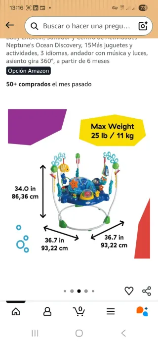 Saltador para bebé Baby Einstein