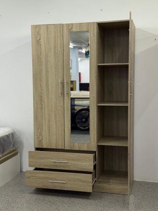 Moderno armario 3 puertas con espejo barato