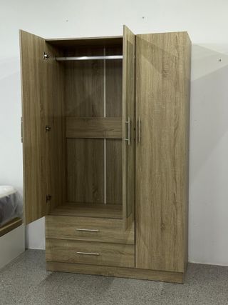 Moderno armario 3 puertas con espejo barato