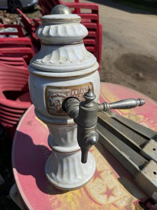 Grifo Cerveza Mahou Cerámica Dorado