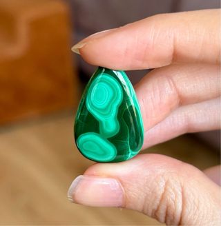 Malaquita calidad, cabujon para joyería