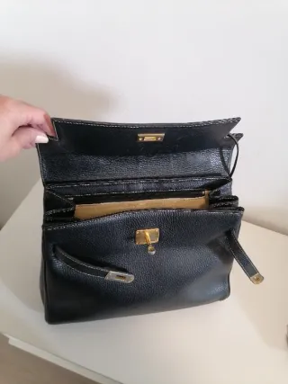 Bolso Peñalva Piel Negro Vintage