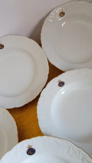 6 Platos Hondos Porcelana Royal Kent George V