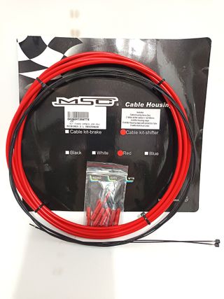 Kit Cables y Fundas Cambio Bici MSC Rojo