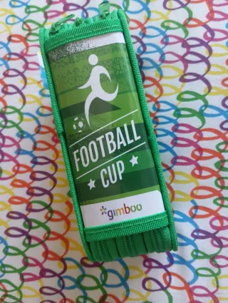 NUEVO !!! ESTUCHE 3 COMPARTIMENTOS. FÚTBOL