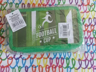 NUEVO !!! ESTUCHE 3 COMPARTIMENTOS. FÚTBOL