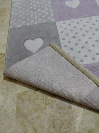 Alfombra infantil estrellas y corazones