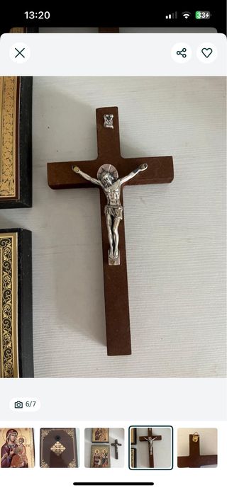 2 Iconos Litografía y Crucifijo