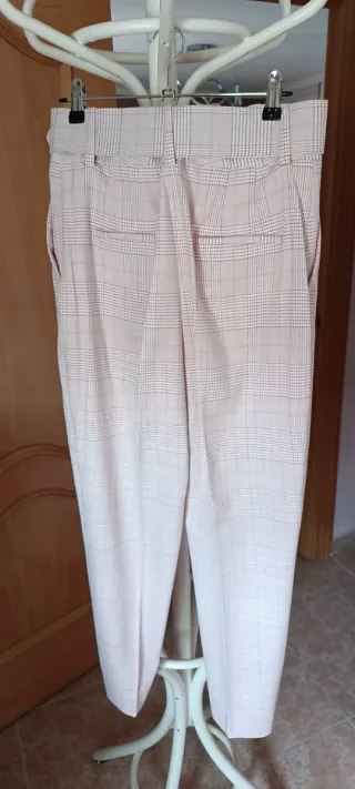 Pantalón de pinzas a cuadros