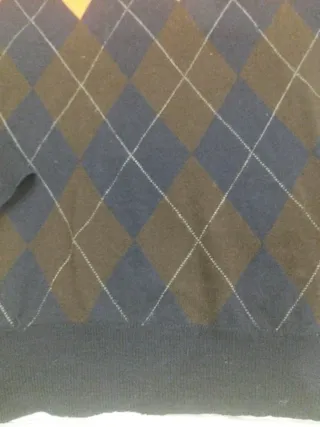 Jersey fino Carolina Herrera azul y naranja