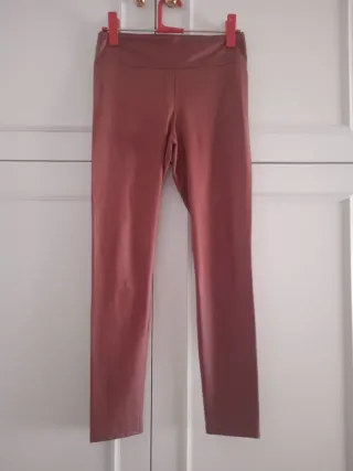 Leggings finitos burdeos claro efecto piel